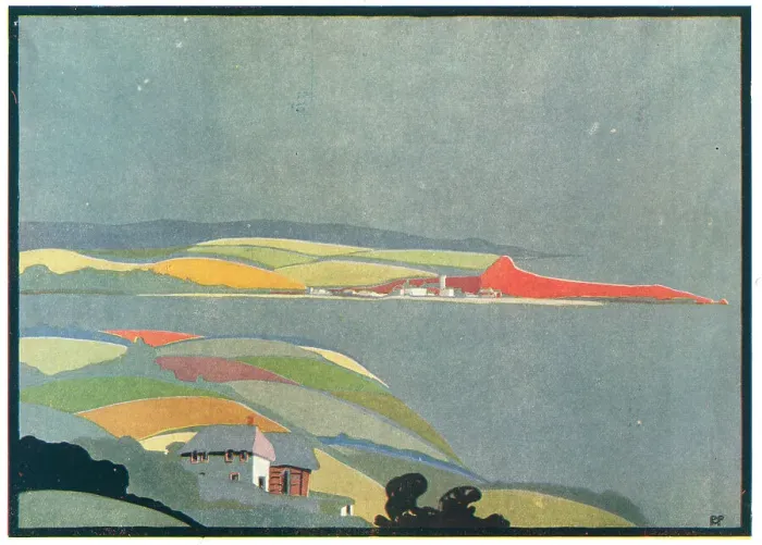 Framed Print : Sea View. A landscape illustration of a sea view Framed Print : Sea View. A landscape illustration of a sea view