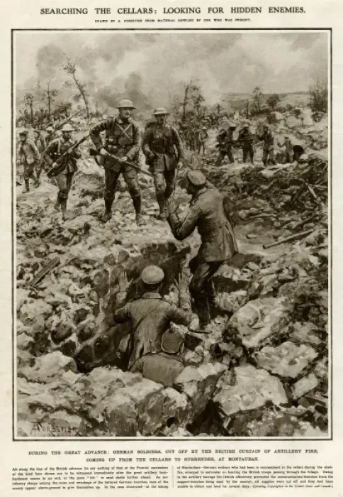 Framed Print : Seaching the cellars: Looking for the Hidden enemies Framed Print : Seaching the cellars: Looking for the Hidden enemies