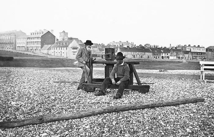 Framed Print : Seaford Beach Victorian period Framed Print : Seaford Beach Victorian period