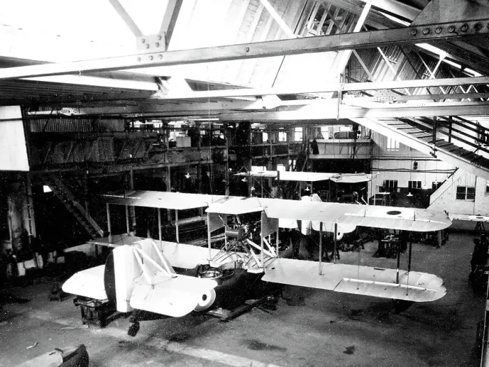 Framed Print : Seal flying boat under construction Framed Print : Seal flying boat under construction