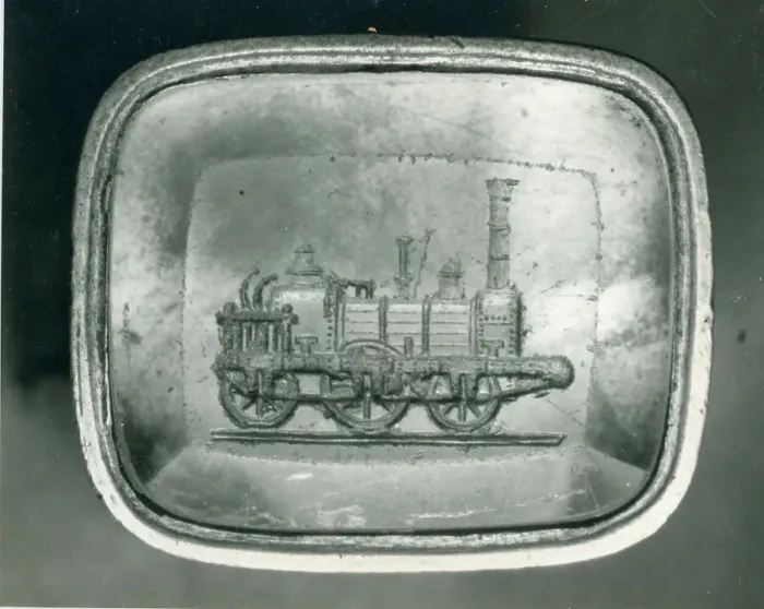 Framed Print : Seal showing an unidentified Bedlington Works loco Framed Print : Seal showing an unidentified Bedlington Works loco