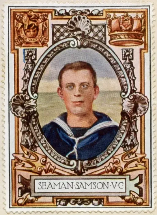 Framed Print : Seaman Samson VC recipient 1 / Stamp Framed Print : Seaman Samson VC recipient 1 / Stamp