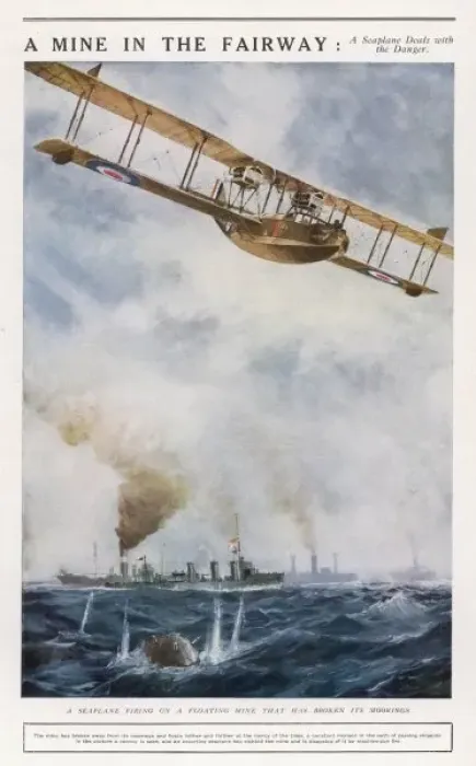 Framed Print : Seaplane Fire at Mine Framed Print : Seaplane Fire at Mine