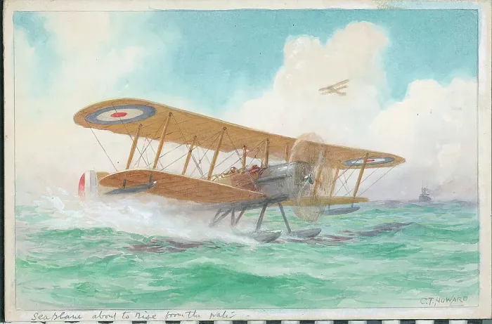 Framed Print : Seaplane about to rise from the water Curtiss JN4 Framed Print : Seaplane about to rise from the water Curtiss JN4