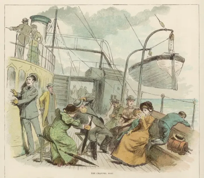 Framed Print : Seasick Passengers 1882 Framed Print : Seasick Passengers 1882