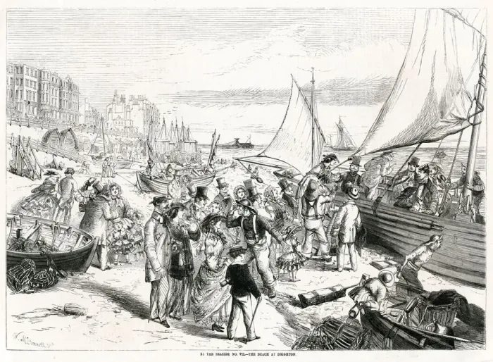 Framed Print : By the seaside, Brighton 1857 Framed Print : By the seaside, Brighton 1857