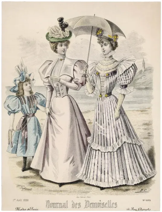 Framed Print : Seaside Costumes 1896 Framed Print : Seaside Costumes 1896