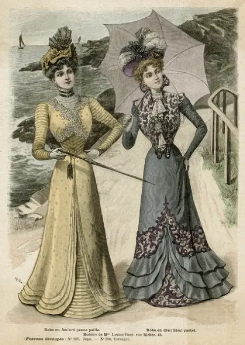 Framed Print : Seaside Frocks for 1899 Framed Print : Seaside Frocks for 1899