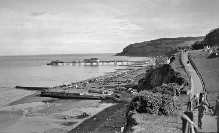 Framed Print : Seaside resort with pier and jetty