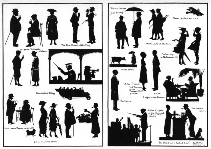 Framed Print : The Season in Harrogate in Silhouette, H. L. Oakley Framed Print : The Season in Harrogate in Silhouette, H. L. Oakley