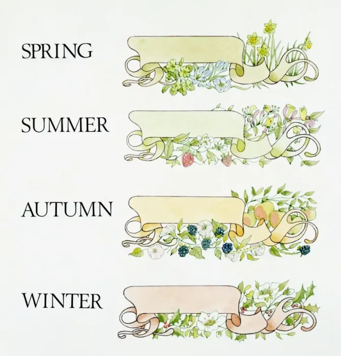Framed Print : Seasonal labels Framed Print : Seasonal labels