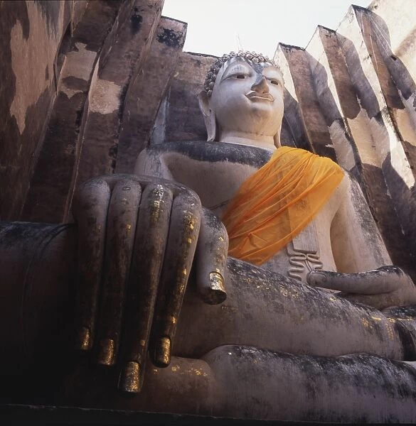 Seated Buddha in Wat Si Chum, Old Sukhothai, Thailand