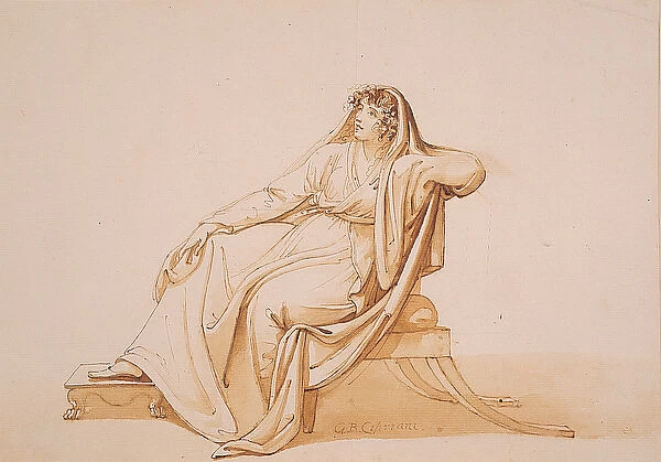 Seated Classical Female Figure