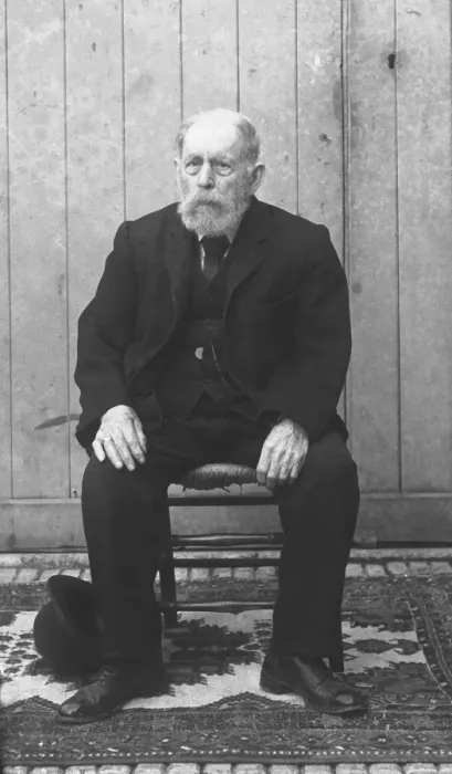 Framed Print : A seated elderly man - Devon Framed Print : A seated elderly man - Devon