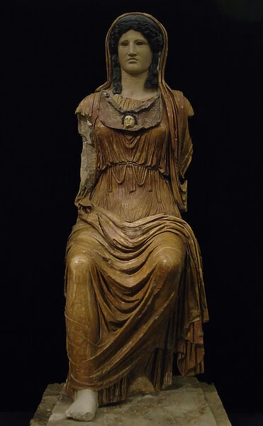 Seated statue of Minerva