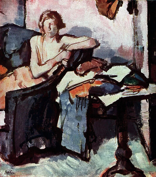 Seated Woman in Living Room