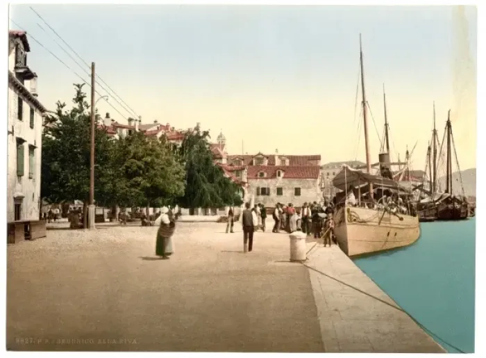 Framed Print : Sebenico, the alla water front, Dalmatia, Austro-Hungary Framed Print : Sebenico, the alla water front, Dalmatia, Austro-Hungary
