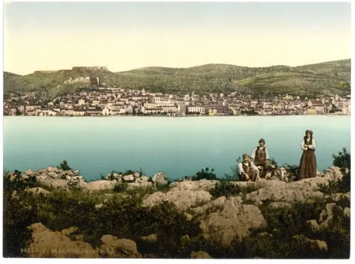 Framed Print : Sebenico, from the island, Dalmatia, Austro-Hungary Framed Print : Sebenico, from the island, Dalmatia, Austro-Hungary