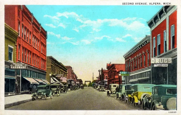 Framed Print : Second Avenue, Alpena, Michigan, USA Framed Print : Second Avenue, Alpena, Michigan, USA