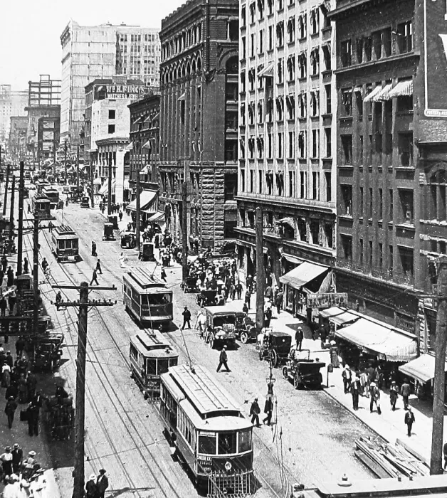 Framed Print : Second Avenue Seattle USA possibly 1920s