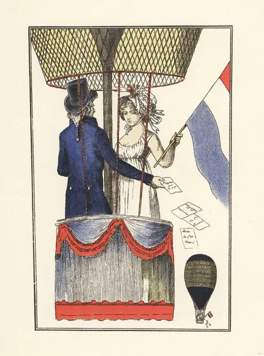 Framed Print : Second balloon ascent of Dr. Andre-Jacques Garnerin with Citizen Framed Print : Second balloon ascent of Dr. Andre-Jacques Garnerin with Citizen