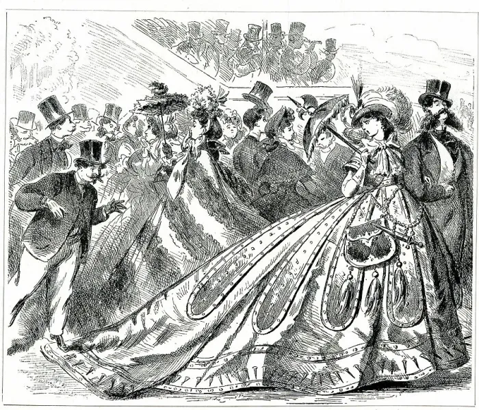 Framed Print : Second Empire fashions in the Bois de Boulogne, Paris Framed Print : Second Empire fashions in the Bois de Boulogne, Paris