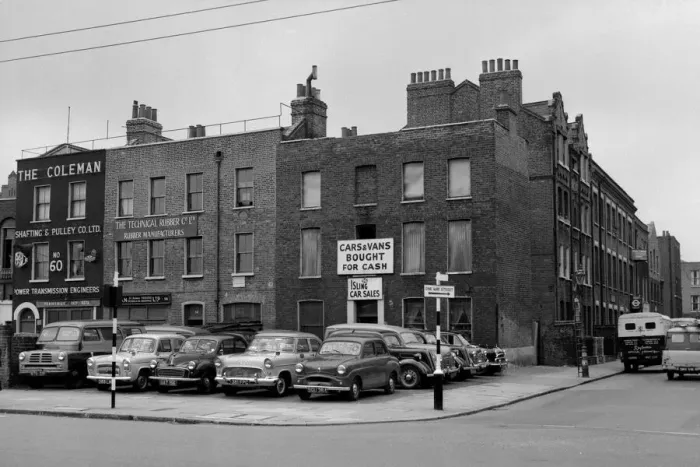 Framed Print : Second hand car lot, South London Framed Print : Second hand car lot, South London