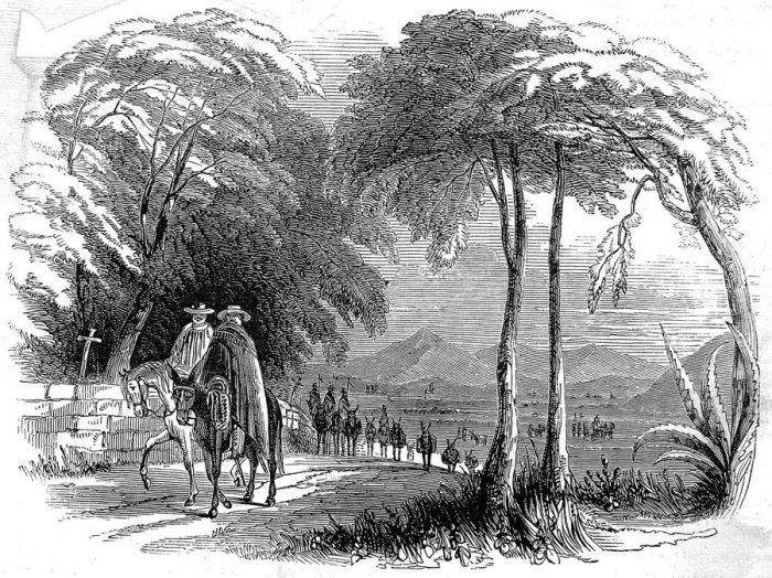 Framed Print : The Second Mexican indemnity on its way to Vera Cruz, 1846 Framed Print : The Second Mexican indemnity on its way to Vera Cruz, 1846