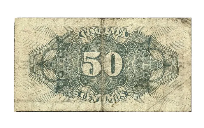 Framed Print : Second Spanish Republic. Reverse of a 50 cents Framed Print : Second Spanish Republic. Reverse of a 50 cents
