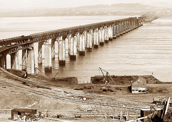 Second Tay Bridge under construction Victorian period