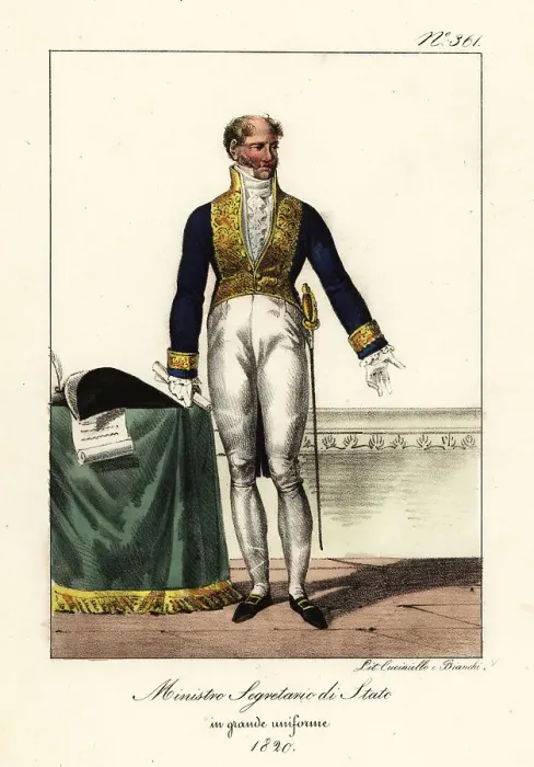 Framed Print : Secretary of State, Bourbon Restoration, 1820 Framed Print : Secretary of State, Bourbon Restoration, 1820