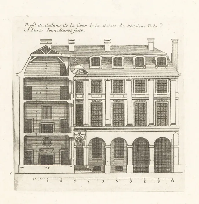 Framed Print : Section of the courtyard in Mr. Roland's house, Paris Framed Print : Section of the courtyard in Mr. Roland's house, Paris