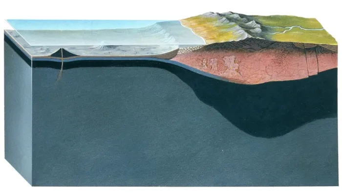 Framed Print : Section through the Earths crust Framed Print : Section through the Earths crust