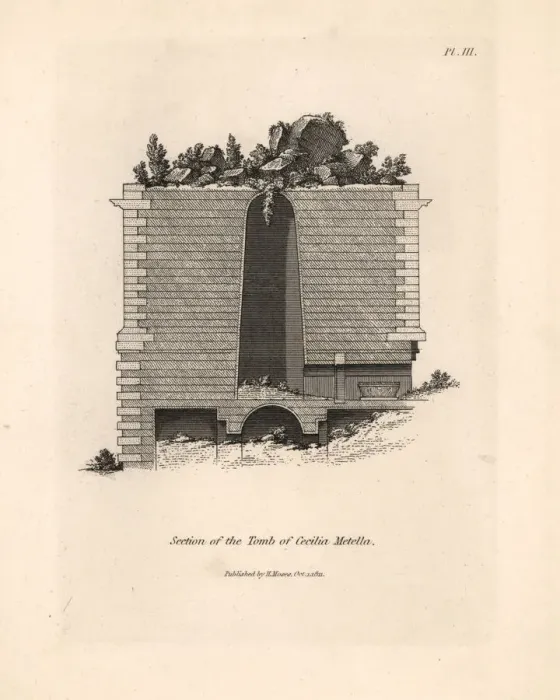 Framed Print : Section through the Tomb of Cecilia Metella Framed Print : Section through the Tomb of Cecilia Metella