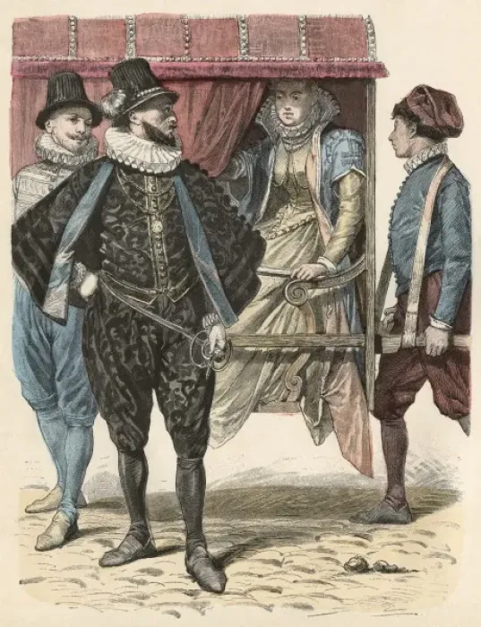 Framed Print : Sedan Chair / Naples 1583 Framed Print : Sedan Chair / Naples 1583