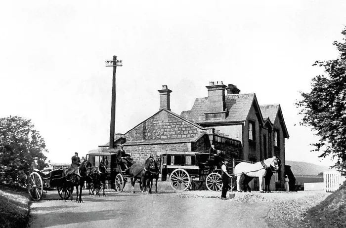 Framed Print : Sedbergh Railway Station early 1900s Framed Print : Sedbergh Railway Station early 1900s