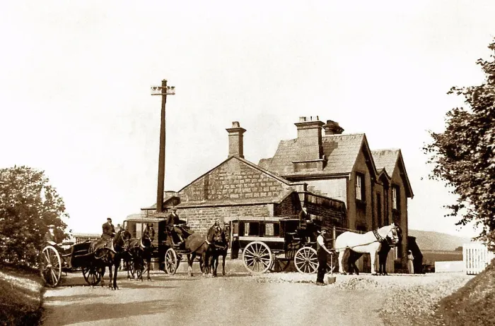 Framed Print : Sedbergh Railway Station early 1900's Framed Print : Sedbergh Railway Station early 1900's
