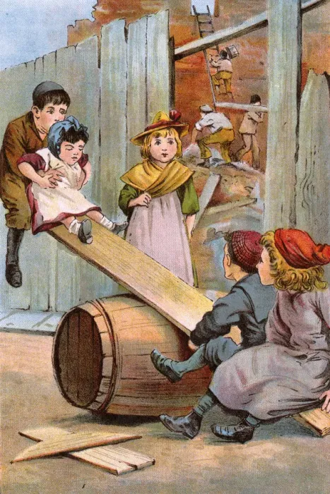 Framed Print : SEE-SAW / LATE C19TH Framed Print : SEE-SAW / LATE C19TH