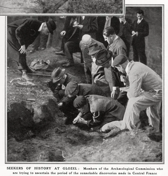 Framed Print : Seekers of history at Glozel. Members of the Archaeological Commission who are trying to ascertain the period of the remarkable discoveries made in central France Framed Print : Seekers of history at Glozel. Members of the Archaeological Commission who are trying to ascertain the period of the remarkable discoveries made in central France