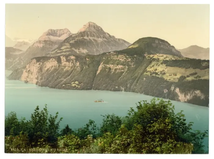 Framed Print : Seelisberg and Bauen, Lake Lucerne, Switzerland Framed Print : Seelisberg and Bauen, Lake Lucerne, Switzerland