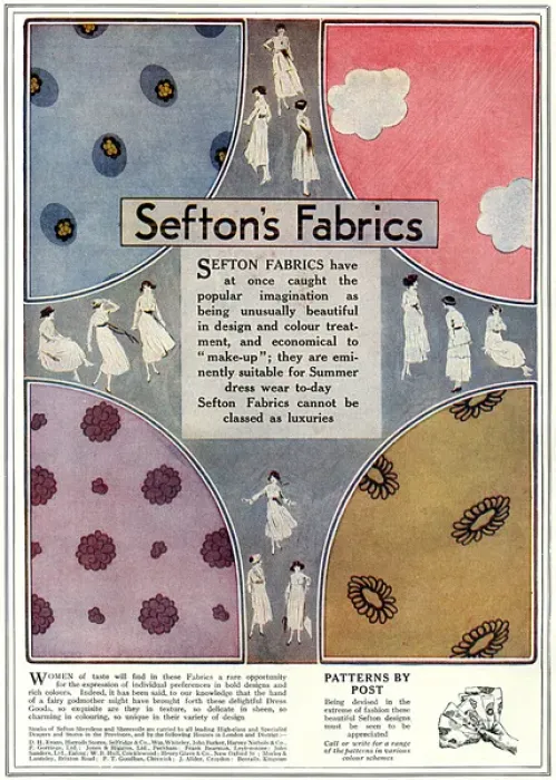 Framed Print : Sefton Fabrics advertisement Framed Print : Sefton Fabrics advertisement