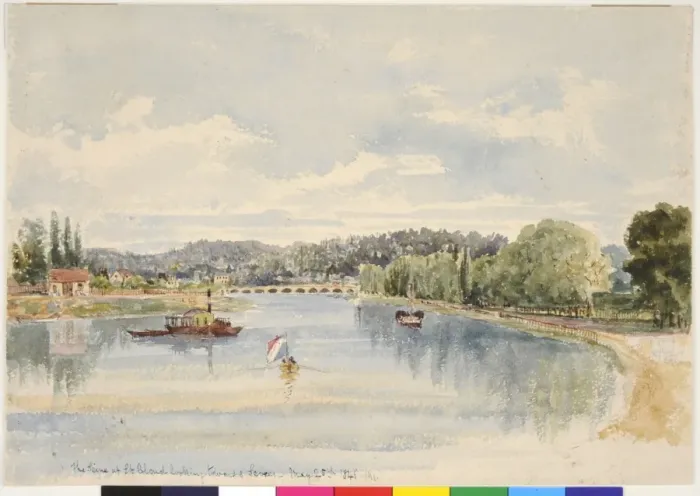 Framed Print : The Seine at St. Cloud Looking Towards Sevres Framed Print : The Seine at St. Cloud Looking Towards Sevres
