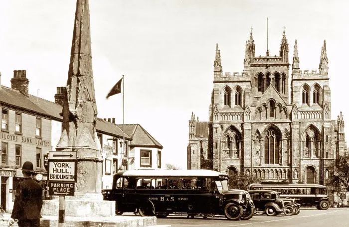 Framed Print : Selby Market Place early 1900's Framed Print : Selby Market Place early 1900's