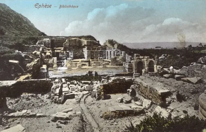 Framed Print : Selcuk, Turkey - Ruins - The Library Framed Print : Selcuk, Turkey - Ruins - The Library