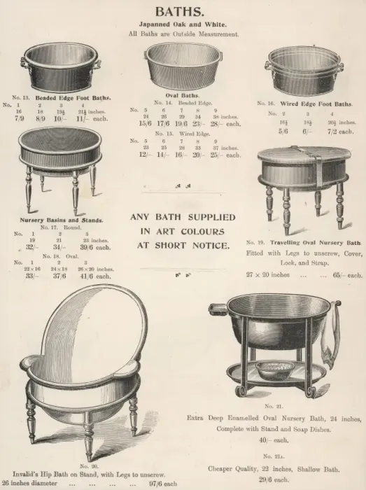 Framed Print : BATHS. A selection of baths (with legs and free-standing) Framed Print : BATHS. A selection of baths (with legs and free-standing)