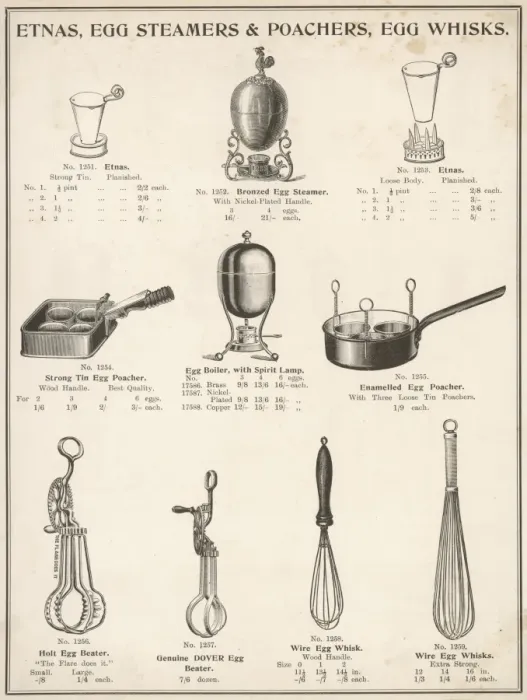 Framed Print : A selection of etnas, egg steamers, poachers and whisks Framed Print : A selection of etnas, egg steamers, poachers and whisks