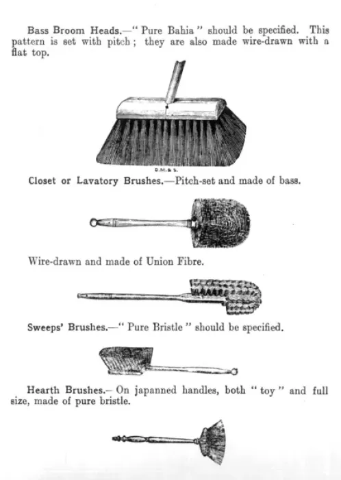 Framed Print : A selection of household brushes Framed Print : A selection of household brushes