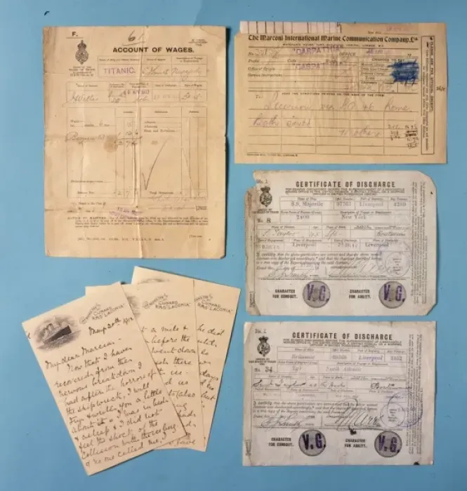 Framed Print : Selection of Titanic paperwork Framed Print : Selection of Titanic paperwork
