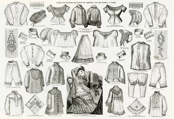 Selection of Victorian womens fashion 1875