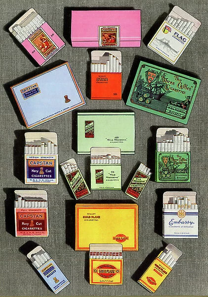 Selection of Wills Cigarette Packets